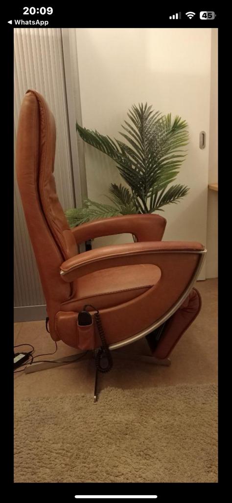 Prominent sta-op stoel in zeer goede staat, Huis en Inrichting, Stoelen, Bruin, Leer, Ophalen of Verzenden, Zo goed als nieuw