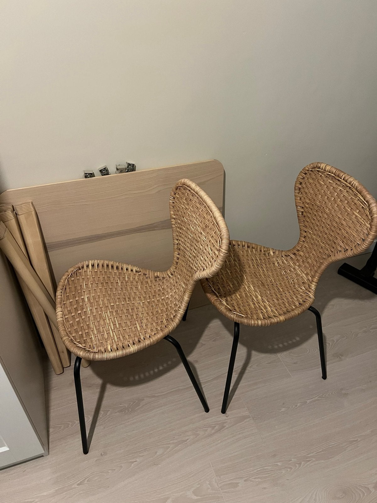 Skalsta eetkamer ikea stoelen, Ophalen, Twee, Bruin, Riet of Rotan