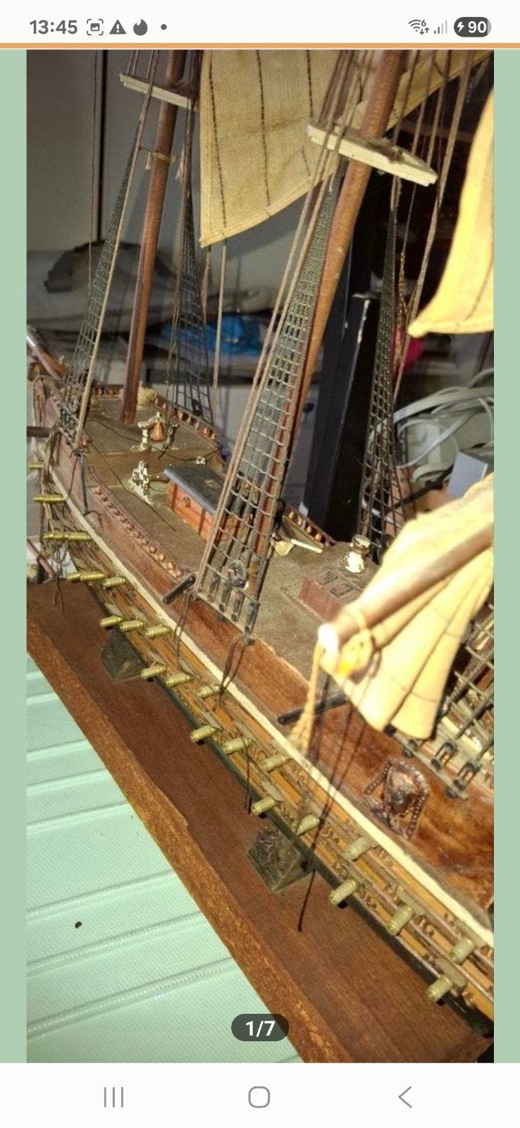 Antiek boot spaans, Hobby en Vrije tijd, Modelbouw | Boten en Schepen, Ophalen of Verzenden