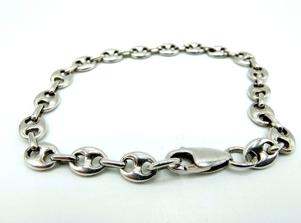 Zilveren schakelarmband, 925 silver, 20 cm, Sieraden, Tassen en Uiterlijk, Info@zilverwebsite.nl, Verzenden, Zo goed als nieuw