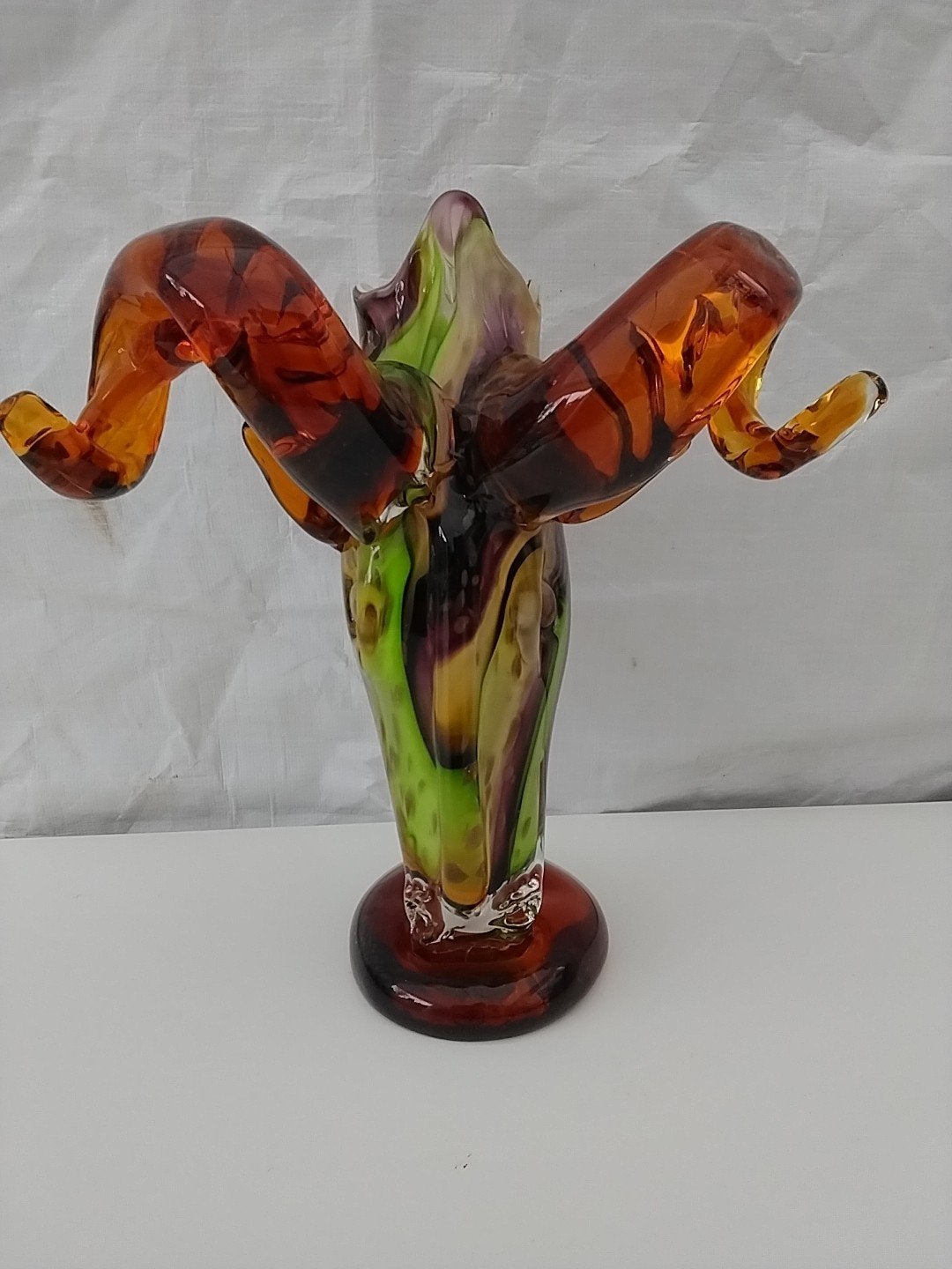 Unieke glazen vaas/sculptuur - Handgeblazen kunst, Antiek en Kunst, Ophalen of Verzenden