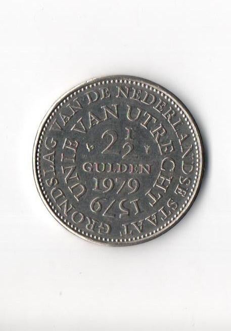 Rijksdaalder 1979 t.g.v. 400 jaar Unie van Utrecht, Postzegels en Munten, Ophalen of Verzenden, Koningin Juliana, 2½ gulden, Losse munt