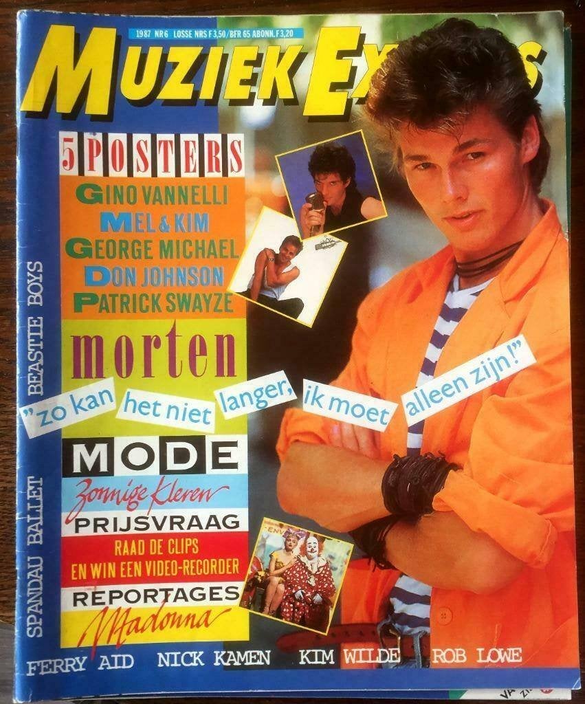 Muziek Expres juni 1987 George Michael middenposter, Ophalen of Verzenden, 1980 tot heden, Tijdschrift