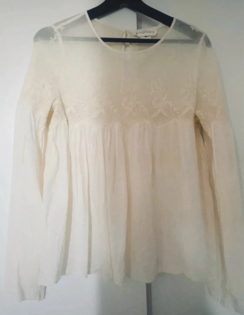 Heel simpel blouse van h&m, Kleding | Dames, Blouses en Tunieken, Ophalen of Verzenden, Zo goed als nieuw, Maat 38/40 (M), Wit