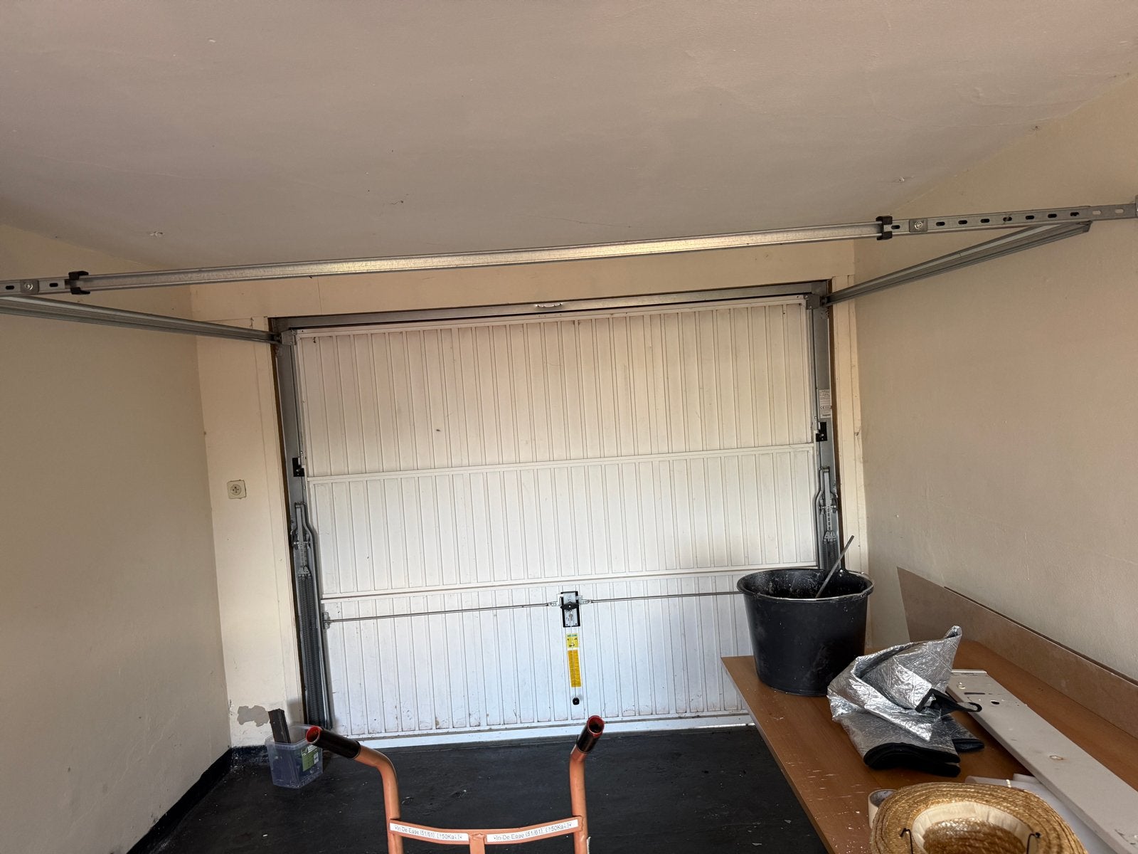Garagepoort 260x206 - Wit, Gebruikt, Ophalen, Gebruikt, 120 cm of meer, Garagedeur