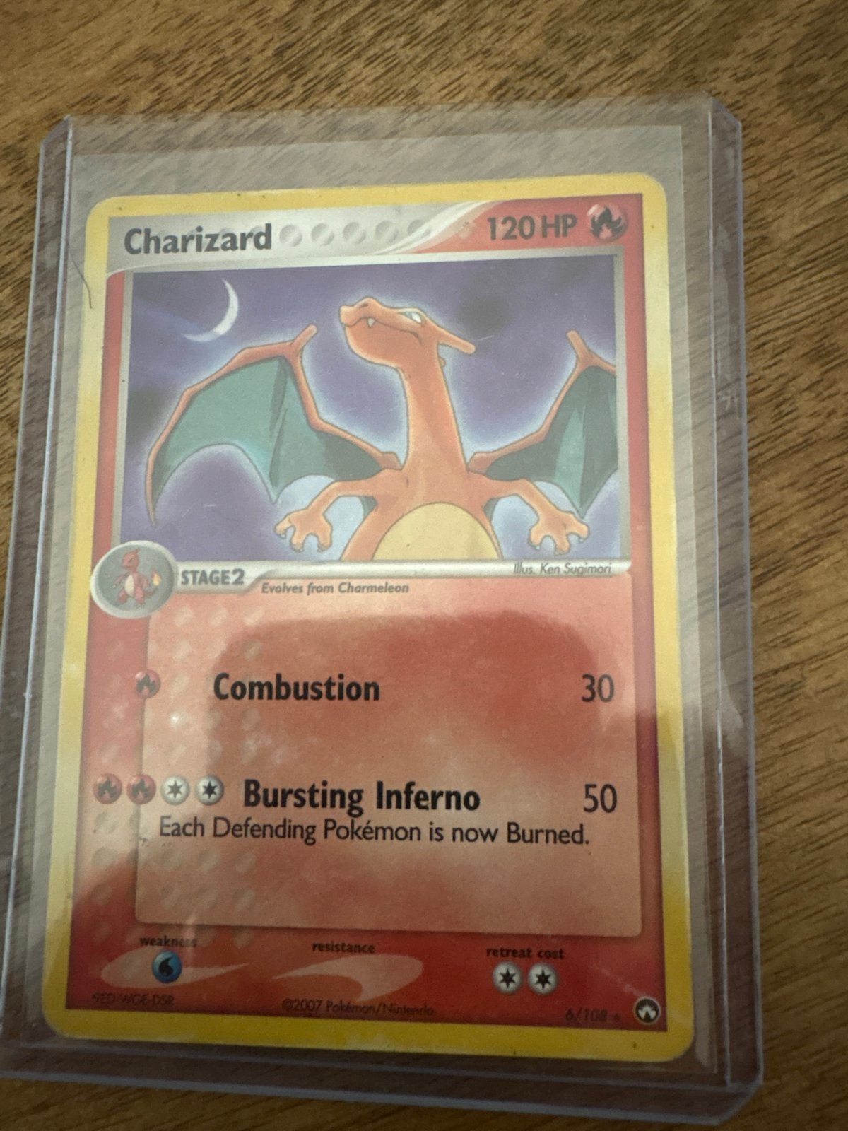 Charizard Pokémon Kaart 2007 - Stage 2 - 120 HP, Ophalen, Gebruikt, Losse kaart