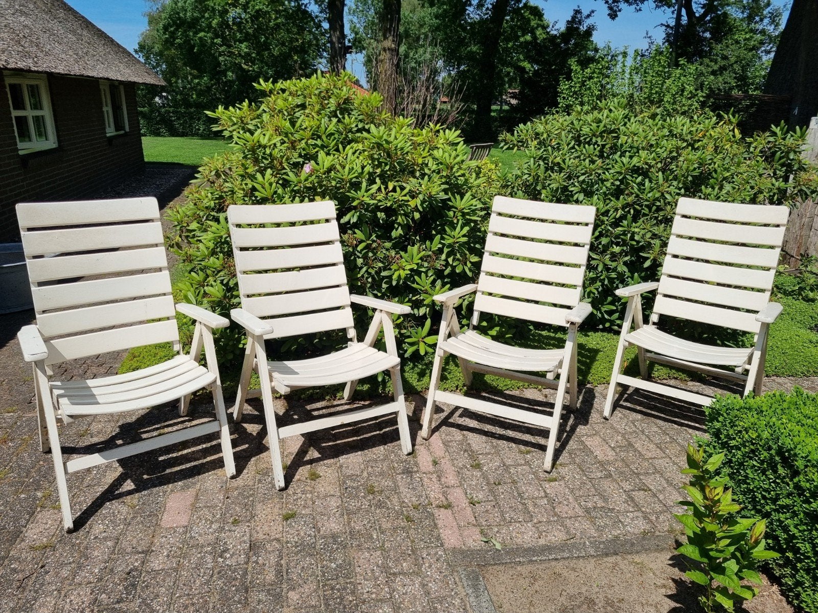 Tuinstoelen, Ophalen, Gebruikt, Hout
