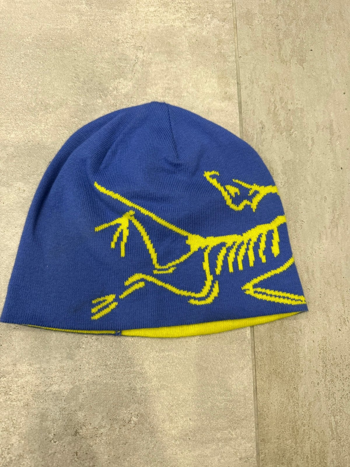 Arc'teryx Muts - Blauw/Geel met Logo, Ophalen of Verzenden, Gedragen, One size fits all, Hoed