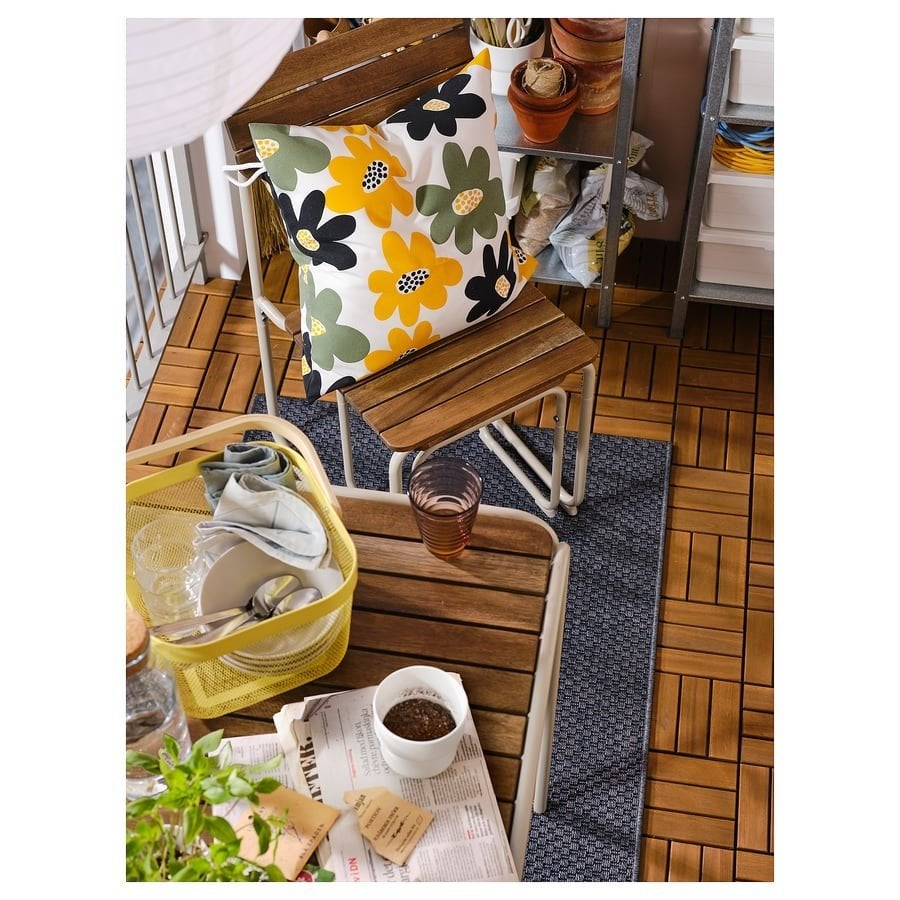 IKEA Morum vloerkleed. Set van 3. Donkergrijs. 80x200cm, Zo goed als nieuw, 150 tot 200 cm, Grijs, Rechthoekig