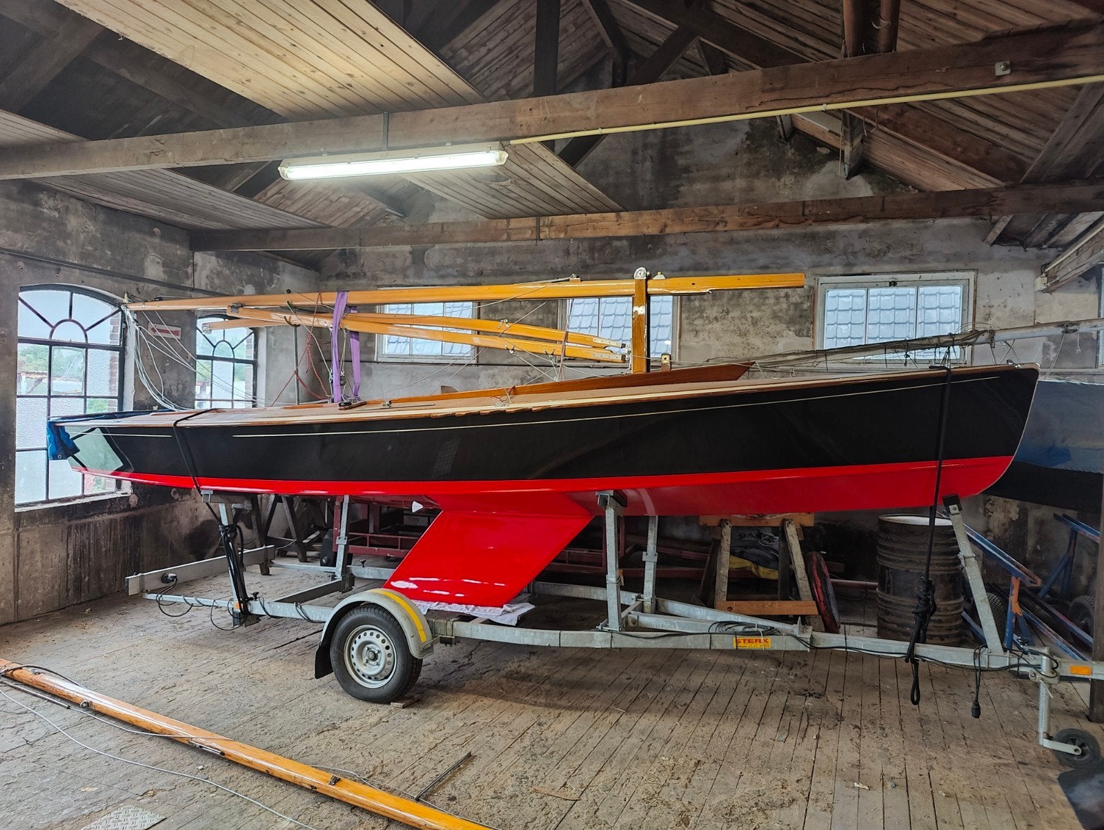 Lamme Wedstrijd-Valk 554 | topstaat| nieuwe zeilen + trailer, Ophalen, Overige brandstoffen, Hout, Fok