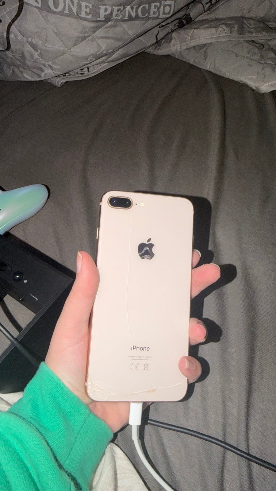iPhone 8 Plus 64GB met gebarsten scherm, Telecommunicatie, Gebruikt, IPhone 8 Plus, Zwart, Ophalen of Verzenden