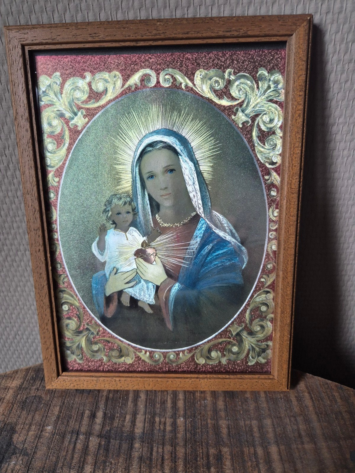 Religieuze prent/schilderij, Antiek en Kunst, Antiek | Religie, Ophalen of Verzenden