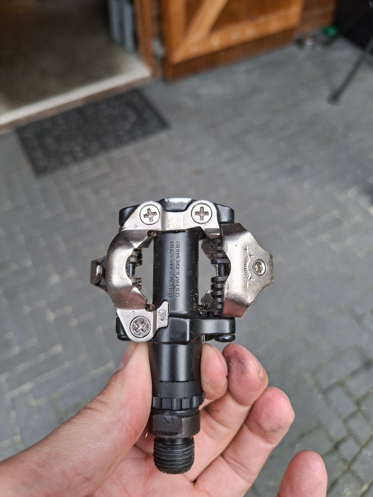 shimano PD-M520 spd klikpedaal. 1x gebruikt., Crankstel of Pedalen, Racefiets, Ophalen of Verzenden, Zo goed als nieuw