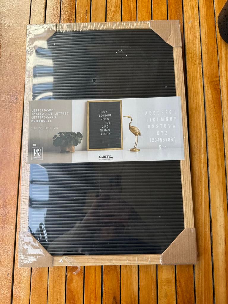 Nieuw Gusta Letterbord - Nieuw-Nog in het plastic!, Ophalen of Verzenden, Nieuw