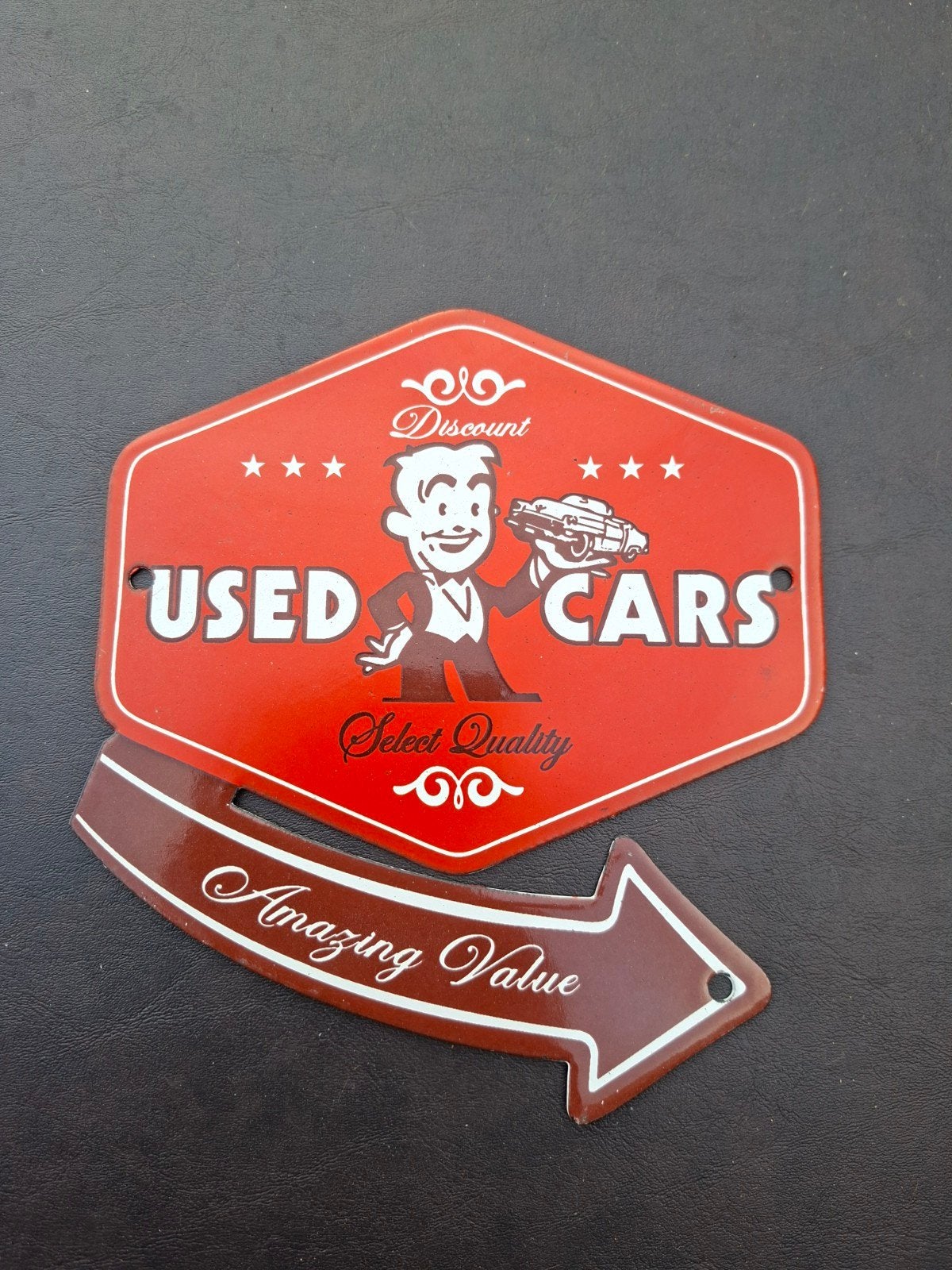 Emaille Used Cars bordje, Ophalen of Verzenden, Auto's