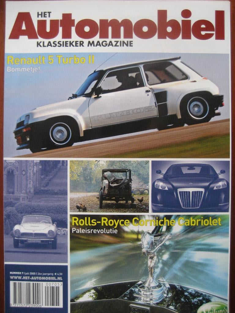 Het Automobiel 7 2005 Renault 5 Turbo, RR Corniche Cabrio, Ophalen of Verzenden, Nieuw, Renault