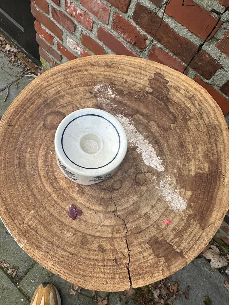 Kandelaar goedewaagen gouda vintage delfsblauw, Ophalen of Verzenden, Zo goed als nieuw, Rond