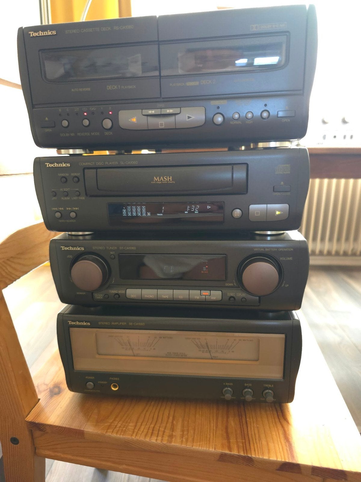 Technics SC-CA1080/1060 stereo-set met AIWA luidsprekers, Overige merken, Gebruikt, Tuner of Radio, Losse componenten
