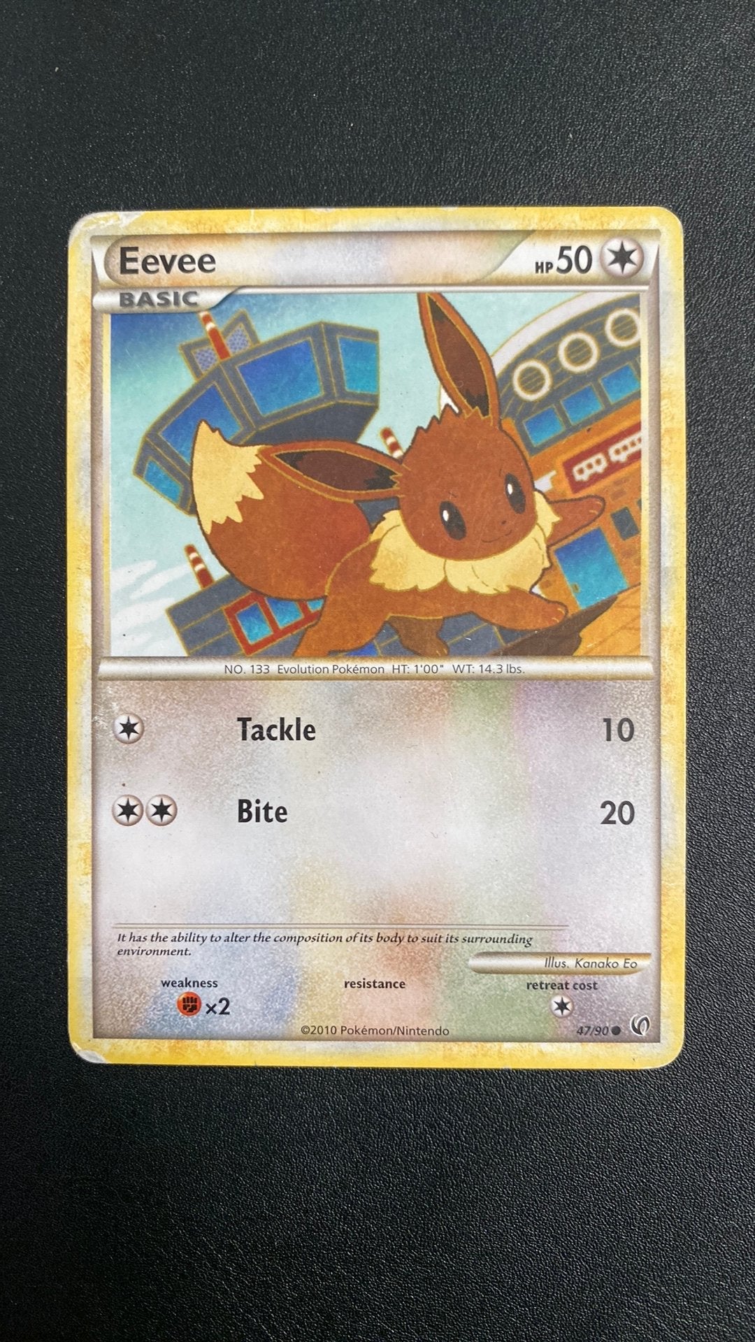 Pokemon eevee undaunted 47/90, Ophalen of Verzenden, Gebruikt, Losse kaart