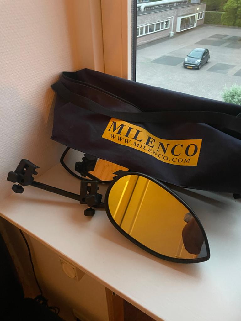 Milenco caravanspiegel met draagtas, Caravans en Kamperen, Caravan accessoires, Ophalen, Gebruikt