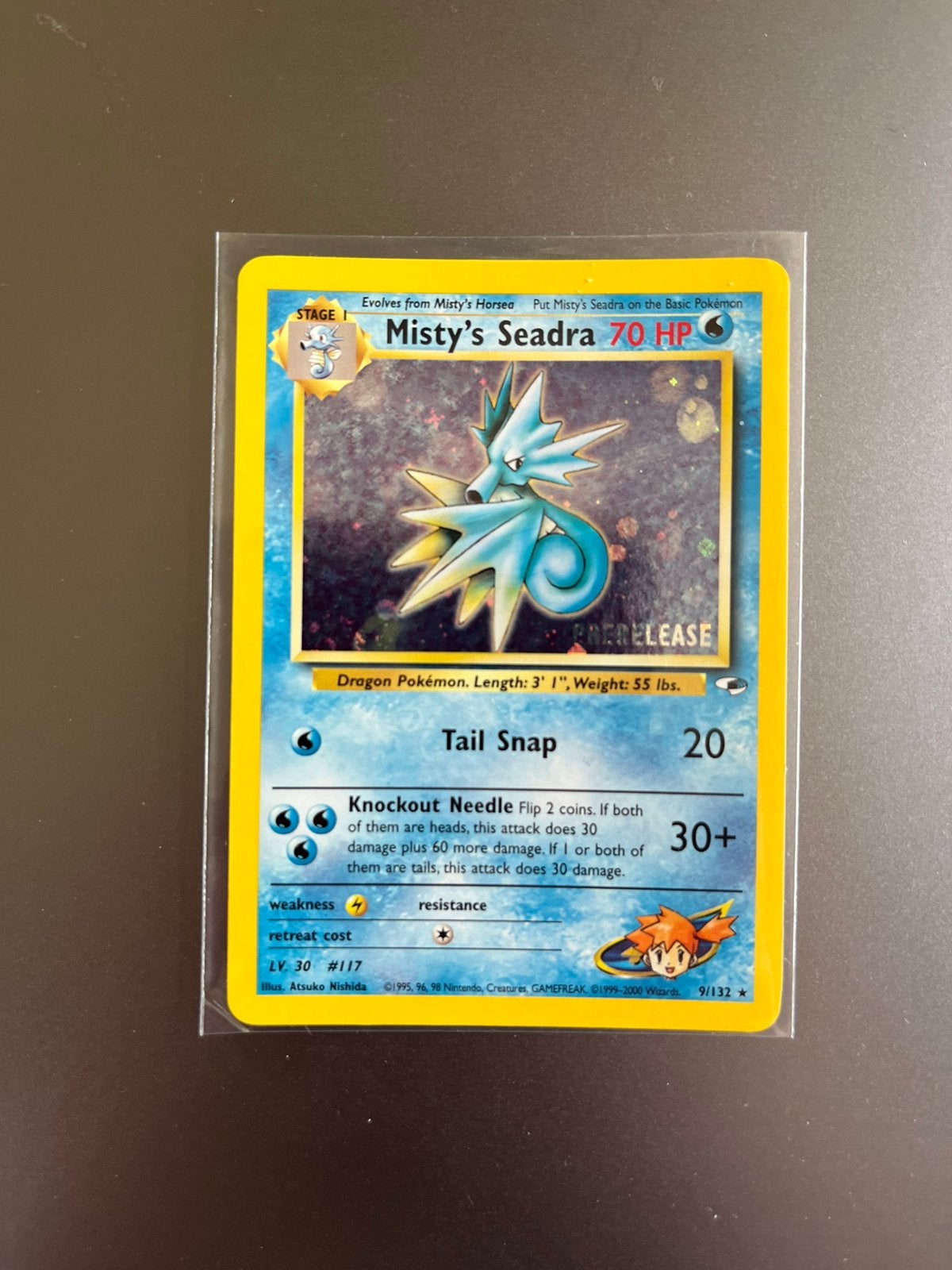 Pokemon Gym Heroes - Misty’s Seadra (HOLO), Verzenden, Gebruikt
