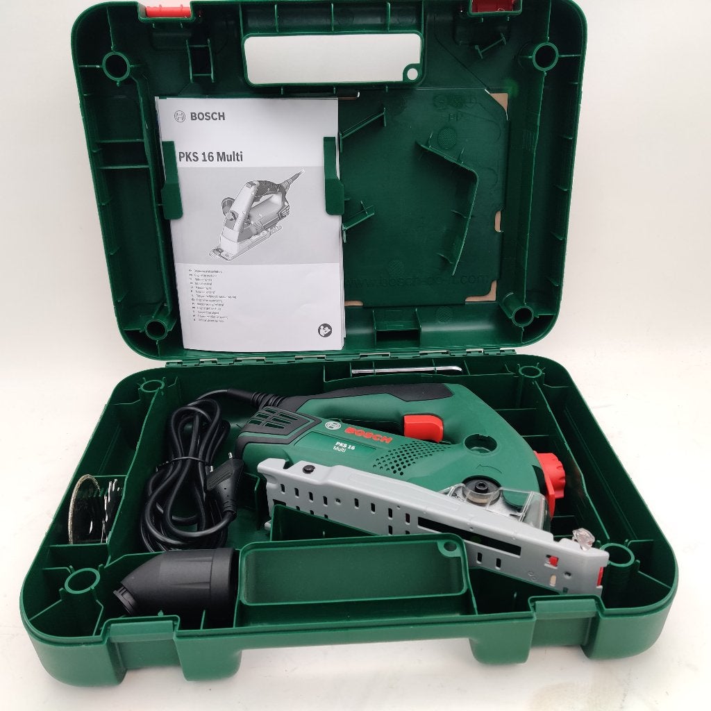 BOSCH PKS 16 MULTI minihandcirkelzaag 65mm 400Win koffer, Decoupeerzaag, B, Ophalen of Verzenden, Zo goed als nieuw