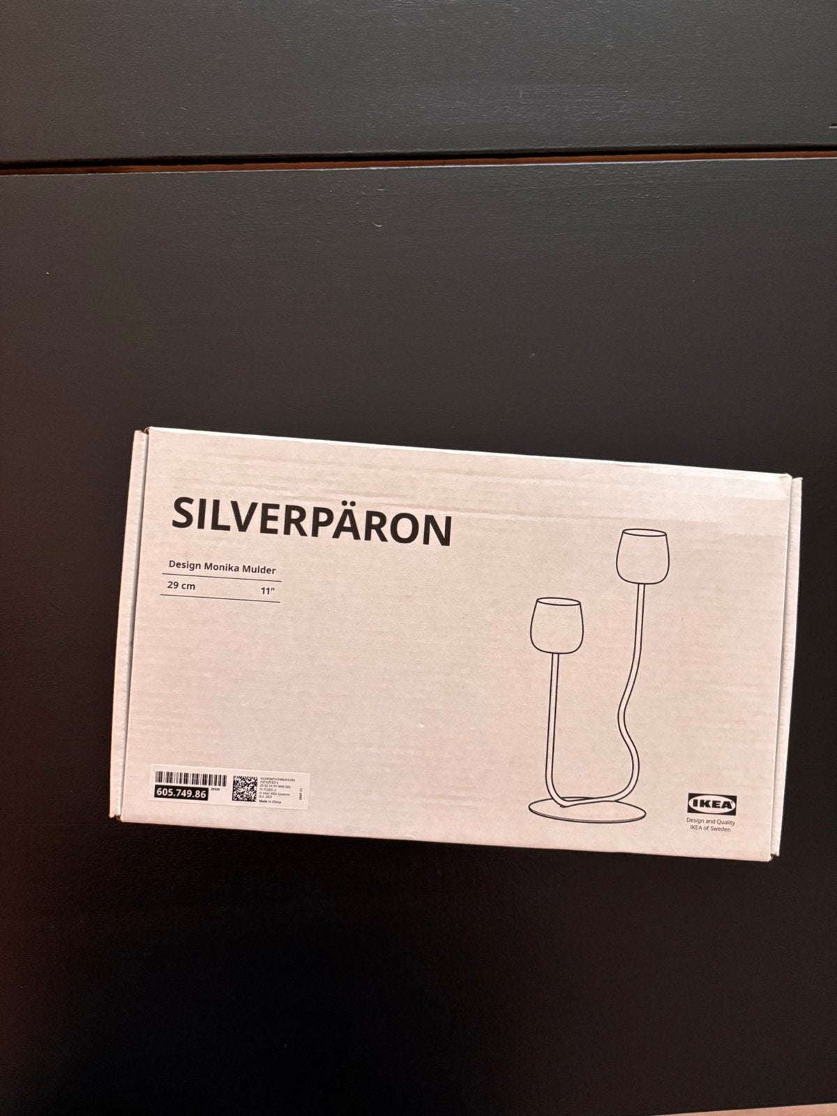 IKEA silverpäron kandelaar | rood, Ophalen of Verzenden, Nieuw