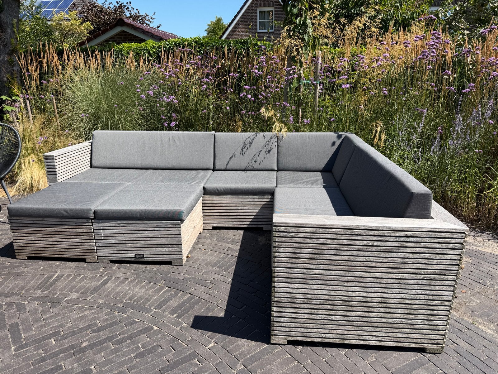 Rough C loungeset teakhout Kees Smit, Ophalen, 5 zitplaatsen, Gebruikt, Teakhout