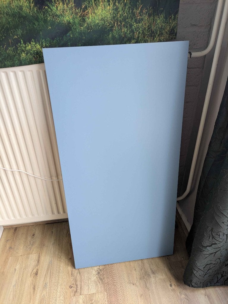 Bureaublad + 2 poten, Gebruikt, 120 cm, Spaanplaat of MDF, IKEA