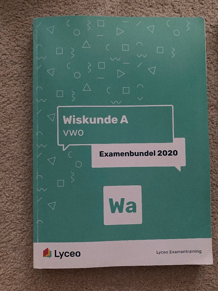 Examenbundel wiskunde A, VWO, Lyceo, Zo goed als nieuw, Wiskunde A
