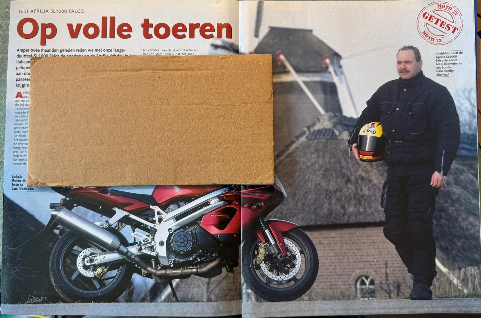 Test uit 2000 Aprilia SL1000 Falco, Verzamelen, Verzenden, Zo goed als nieuw, Motoren