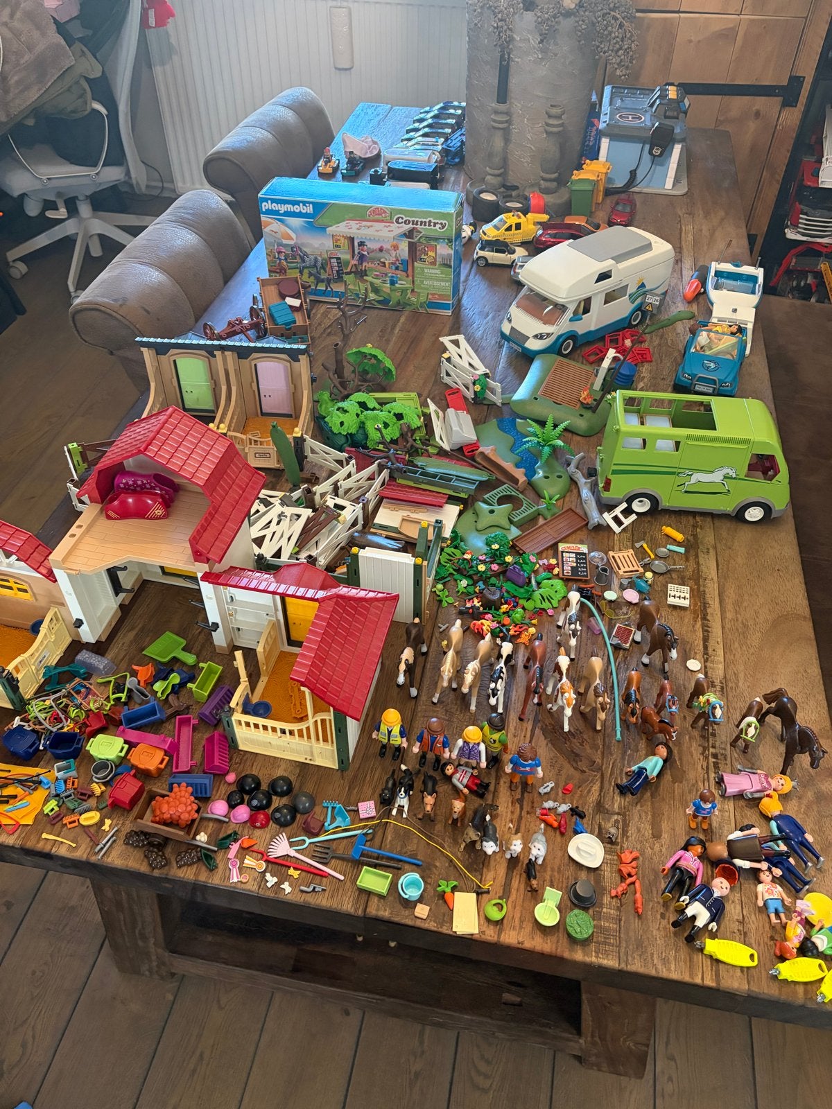 Grote Playmobil Country en Camper Set - Paarden, Voertuigen, Ophalen of Verzenden, Gebruikt, Jongen of Meisje