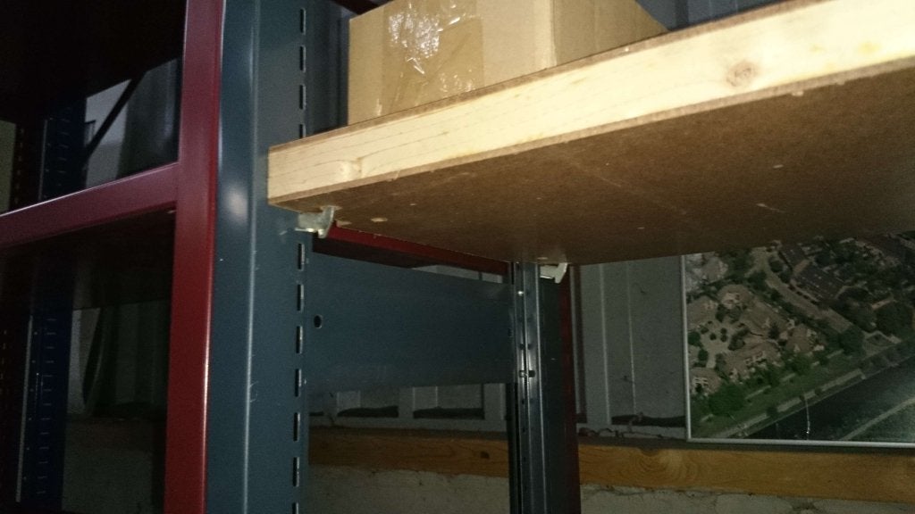 Legbord magazijnstelling van metaal 30 cm diep 220 hoog, Ophalen, Gebruikt, -, -