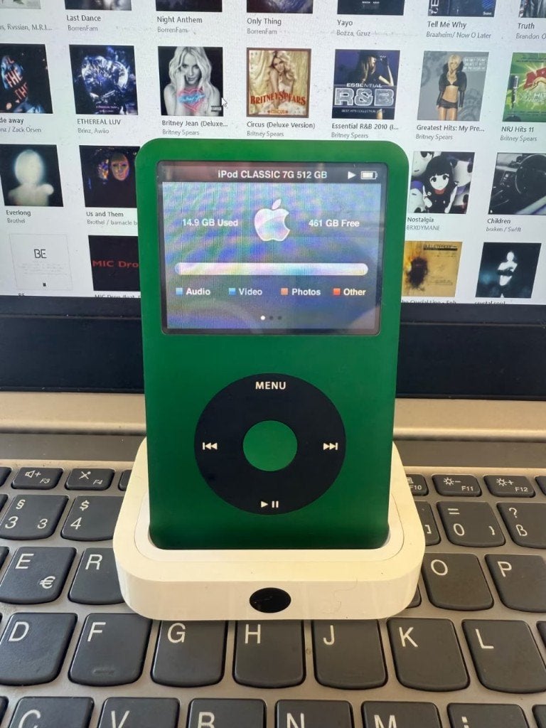 iPod Classic 7G 512GB Flash mod 2000mAh accu, 40 GB en meer, Classic, Ophalen of Verzenden, Zo goed als nieuw