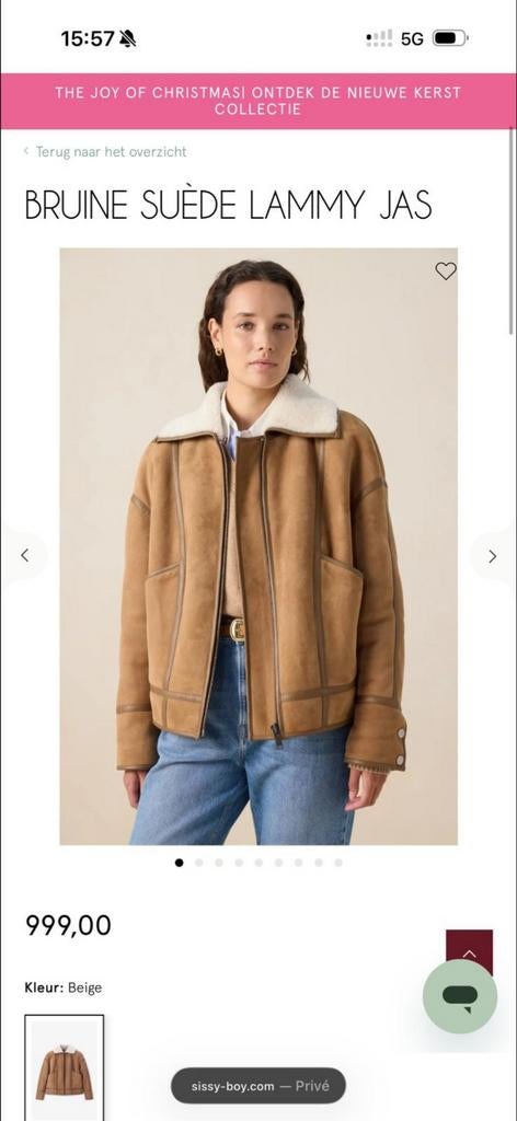 Nieuwe lammy coat jastje, Ophalen of Verzenden, Nieuw, Bruin