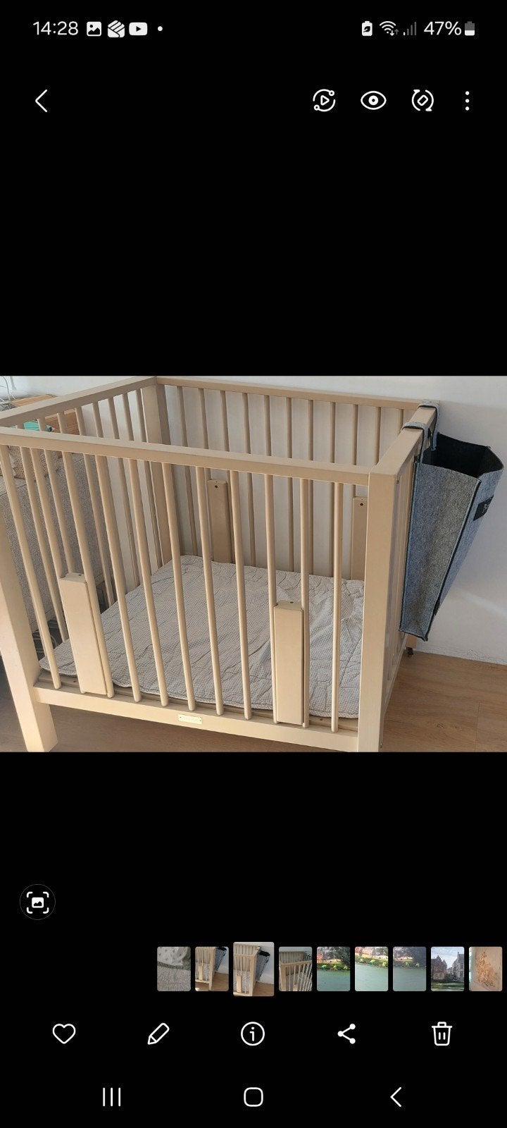 box, Kinderen en Baby's, Ophalen, Gebruikt, Vierkant, In hoogte verstelbaar