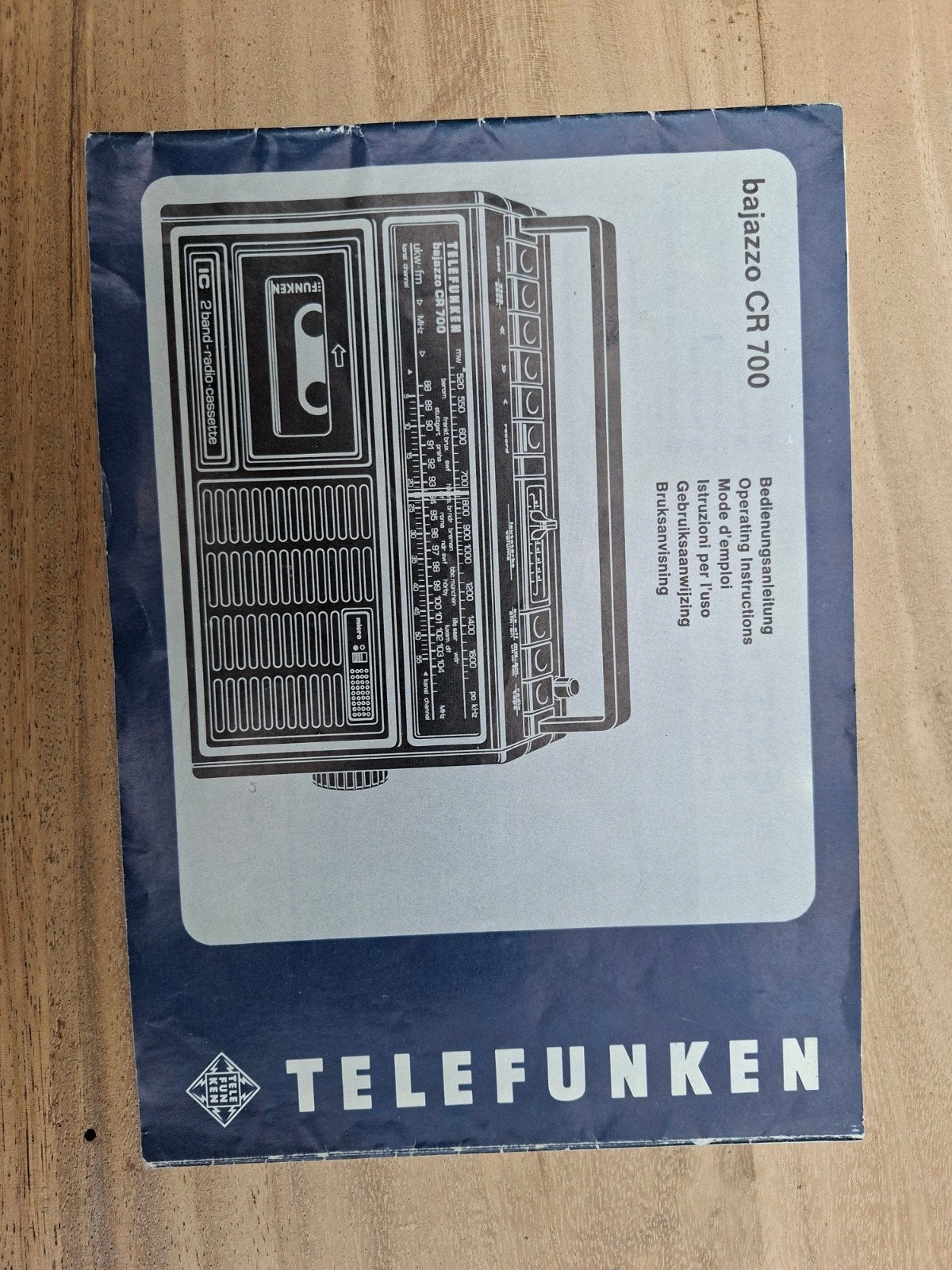 Originele handleiding Telefunken radio CR 700, Ophalen of Verzenden, Gebruikt