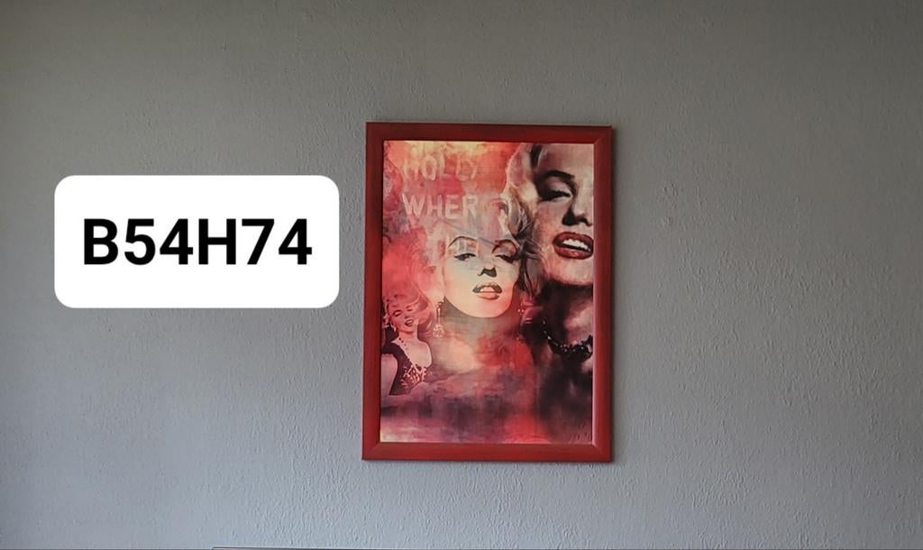 Marilyn Monroe schilderij, Ophalen, 50 tot 75 cm, Zo goed als nieuw, Schilderij
