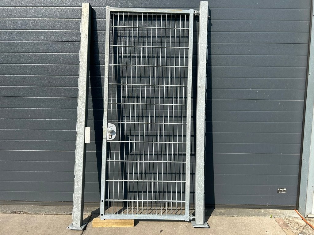 Draaipoort dubbelstaafmat verzinkt 8/6/8 3-uitvoeringen, Tuin en Terras, Tuinpoorten, Ophalen, Gebruikt, 150 tot 200 cm, Hout