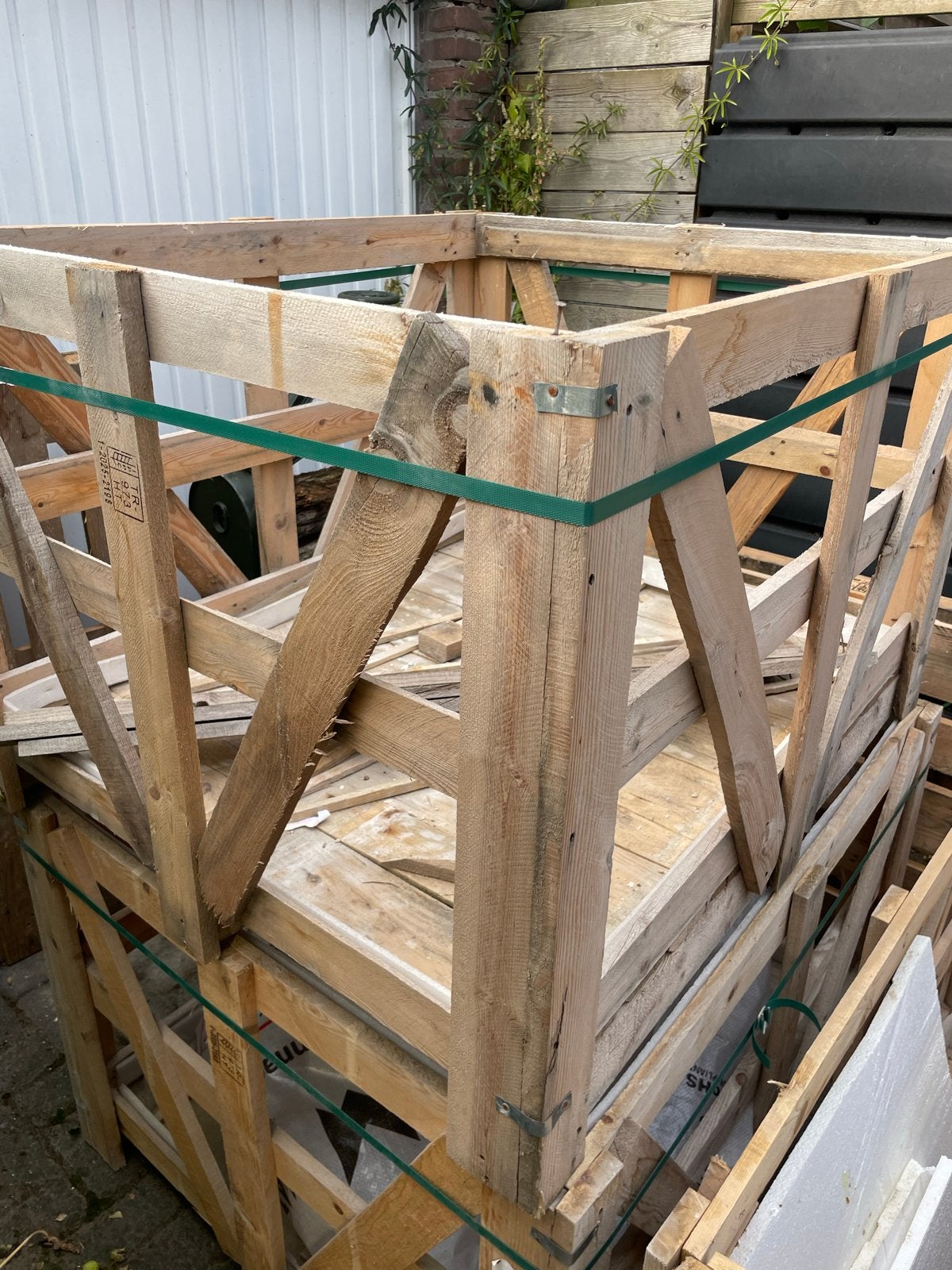 Houten krat/pallet voor opslag of transport, Ophalen, Gebruikt, 50 mm of meer, Pallet