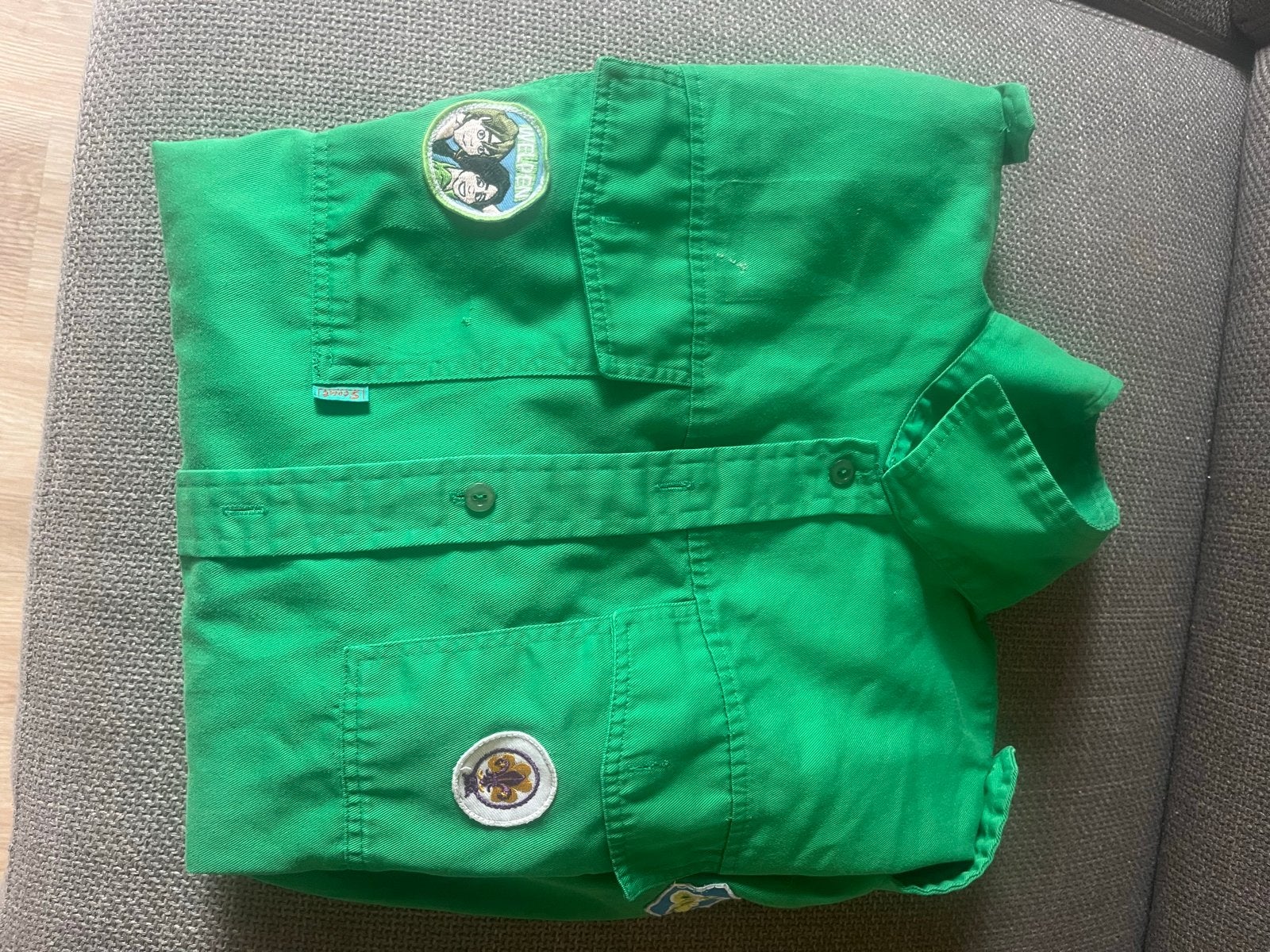 Scouting blouse Welpen 170 Katoen groen, Ophalen of Verzenden, Gebruikt, Kleding