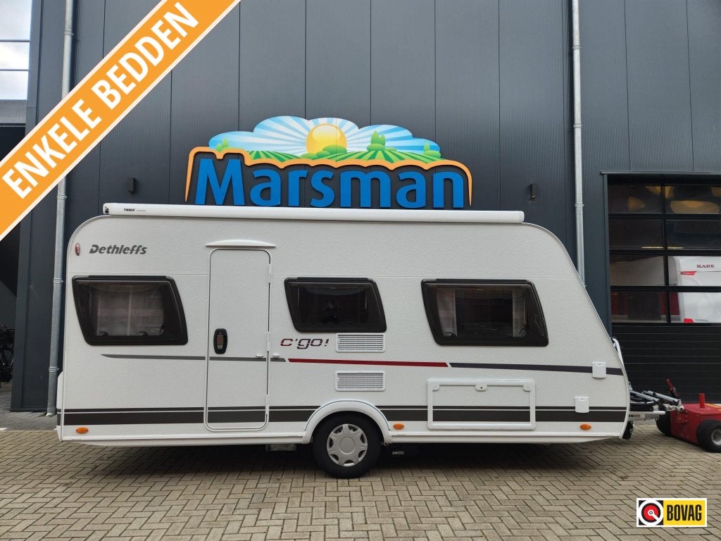 Dethleffs C'Go 470 EL Top conditie | Compleet, Caravans en Kamperen, Treinzit, Tot en met 3, Dethleffs, Schokbreker