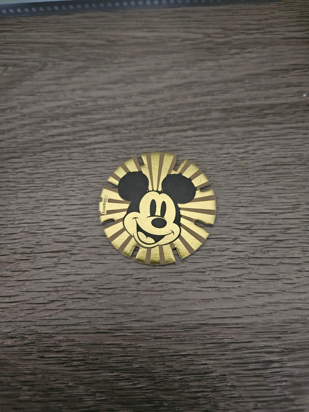 Gouden Disney Diskey met Mickey Mouse - Collectors Item, Ophalen of Verzenden, Mickey Mouse, Gebruikt, Overige typen