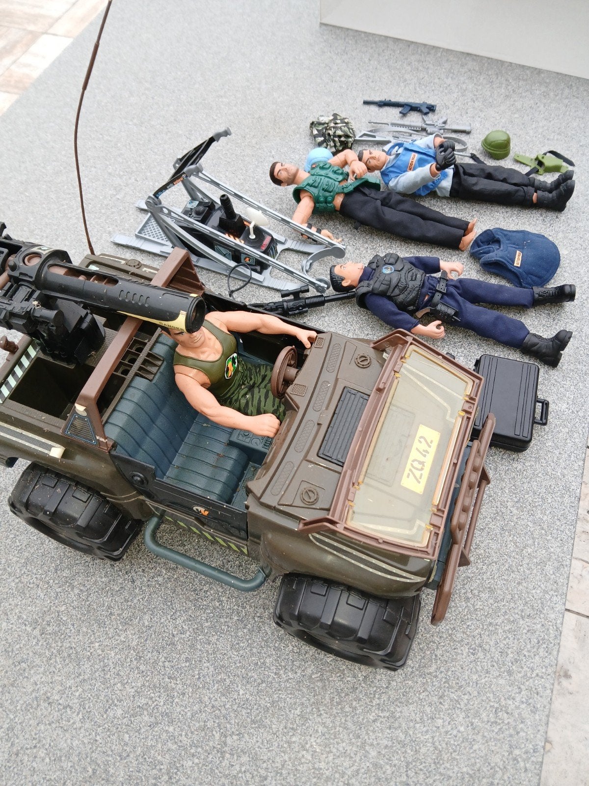 partij actionman poppen jeep crosmoter, Kinderen en Baby's, Ophalen of Verzenden
