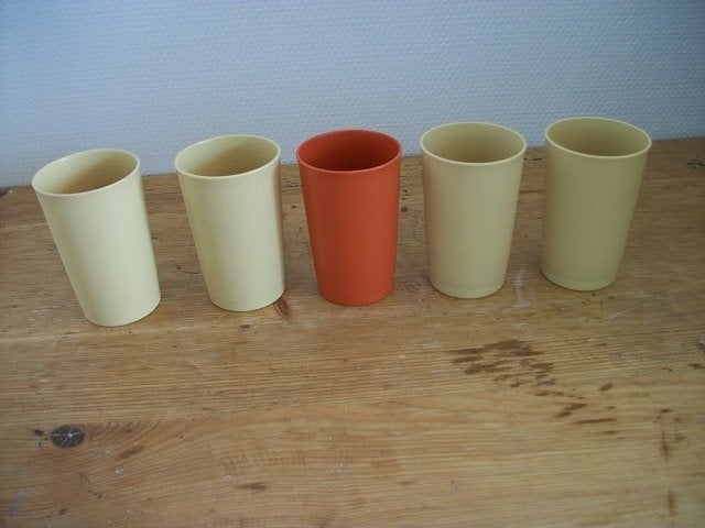 5 Tupperware Bekers, Ophalen of Verzenden, Gebruikt, Beker of Kan
