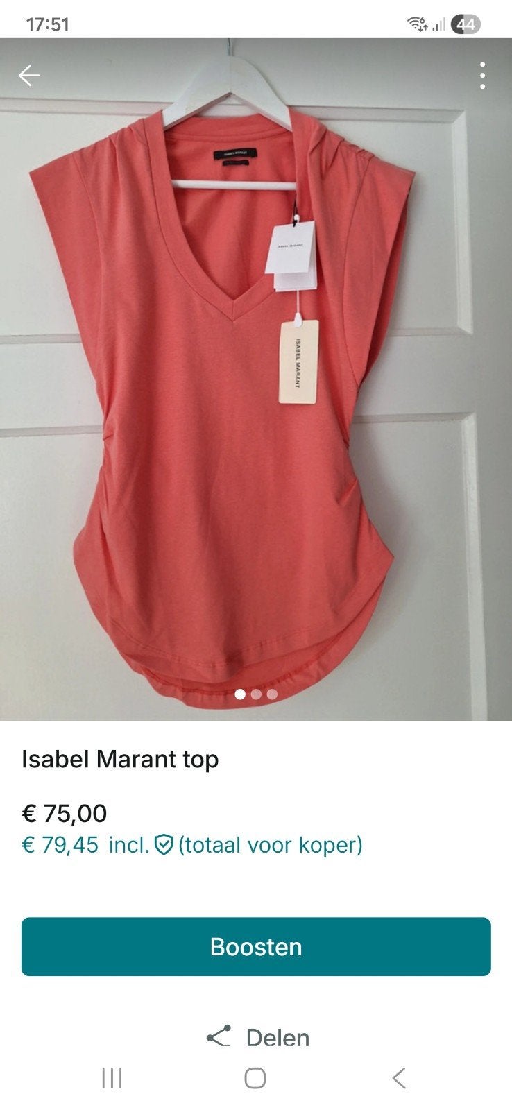 Isabel Marant top - Nieuw met kaartjes, Nieuw, Oranje, Ophalen of Verzenden, Zonder mouw