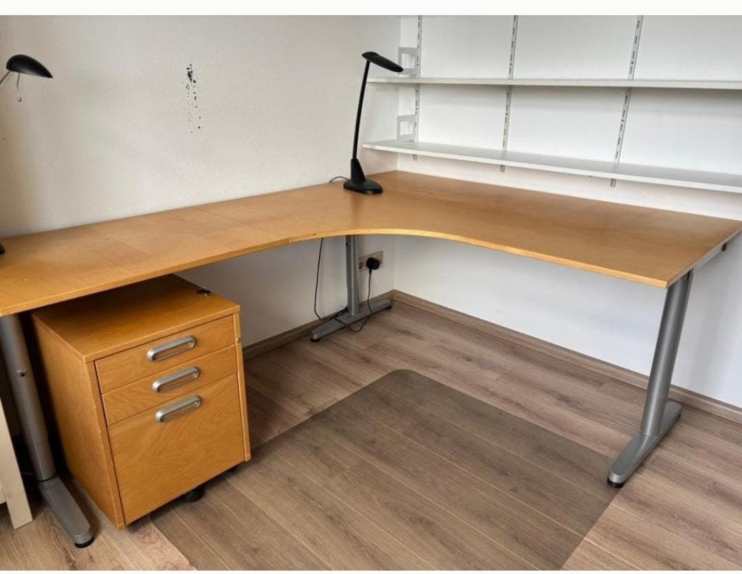 Ikea Bureaus en Ladekastjes met Wieltjes, Ophalen, Gebruikt, In hoogte verstelbaar, Scandinavisch