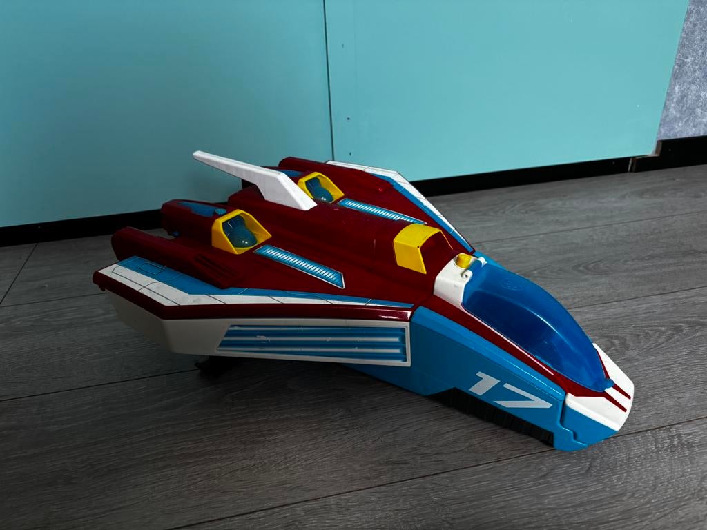 PAW Patrol Super PAWs Mighty Jet-Commandocentrum, Kinderen en Baby's, Speelgoed | Actiefiguren, Ophalen, Zo goed als nieuw