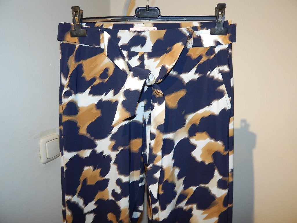 Studio Anneloes travel stof iets dikkere broek print ceintuu, Maat 38/40 (M), Studio Anneloes, Zo goed als nieuw, Lang