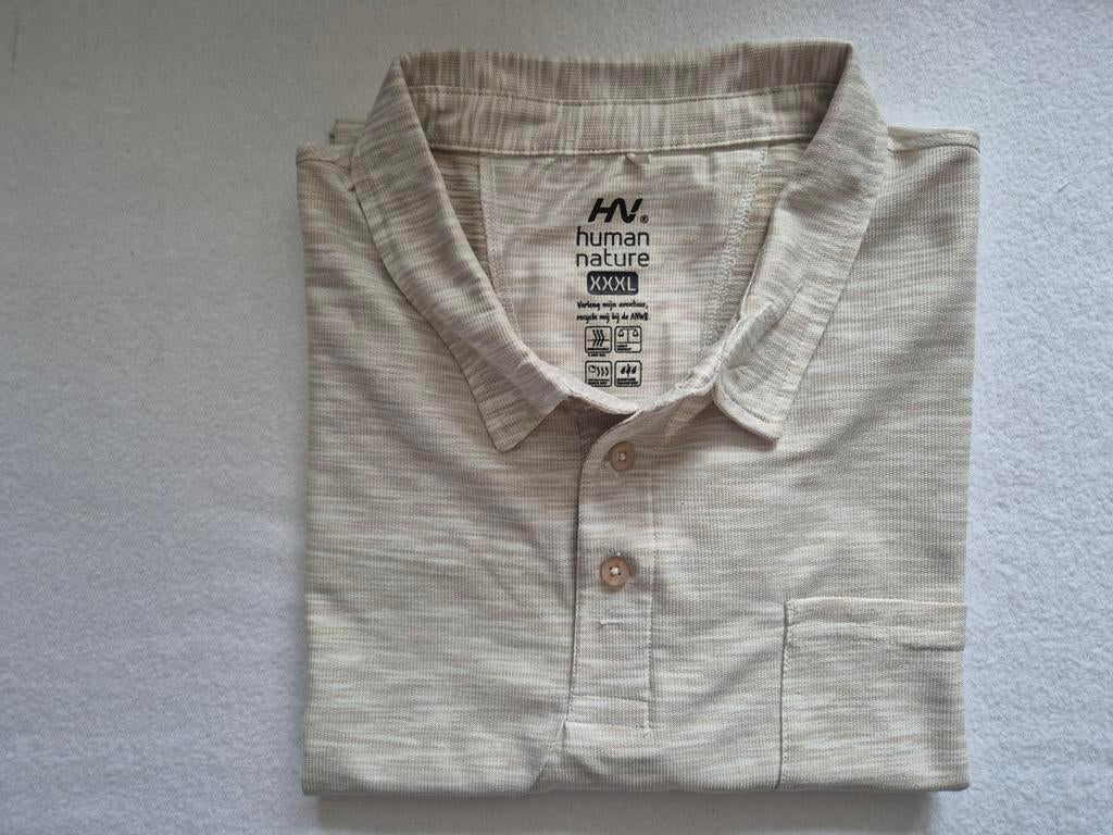 Nieuw * Human Nature polo * (X)XXL * beige/creme, Beige, Nieuw, Overige maten, Ophalen of Verzenden